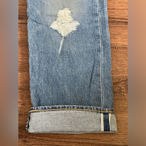 Levi’s Premium 50s Distressed Selvedge Straight Jeans ‘Blue’ (size mens W32xL30) - Picture 4 of 14